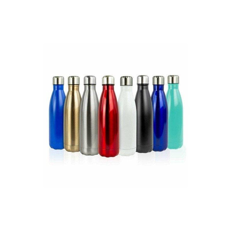 Borraccia oro portatile bottiglia acciaio Inox termica caldo freddo 26 Cm tappo