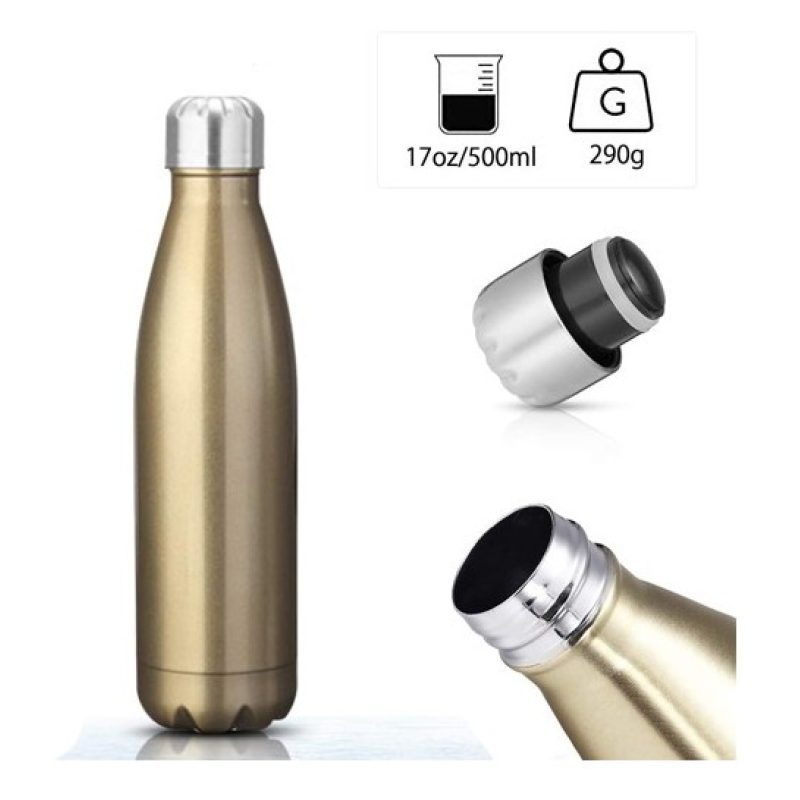 DOBO Borraccia oro portatile bottiglia acciaio Inox termica caldo f...