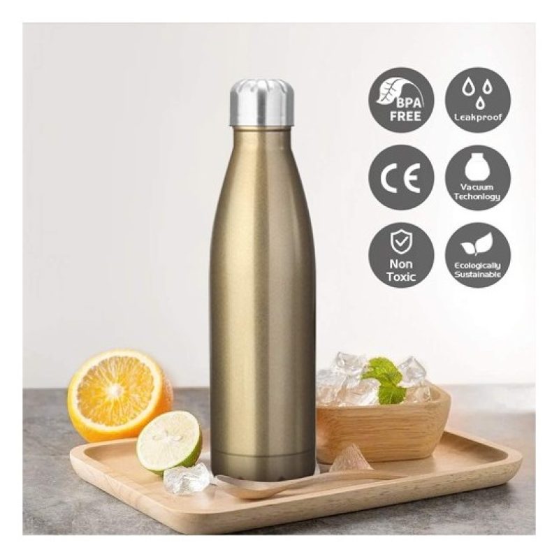 DOBO Borraccia oro portatile bottiglia acciaio Inox termica caldo f...