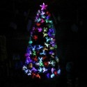 Albero di natale addobbato 150Cm luci multicolore presa elettrica punta a stella