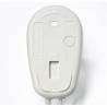 Phone Phon asciugacapelli verticale da parete 1300 watt versione hotel due velocità aria calda - Bianco con base a presa dritta