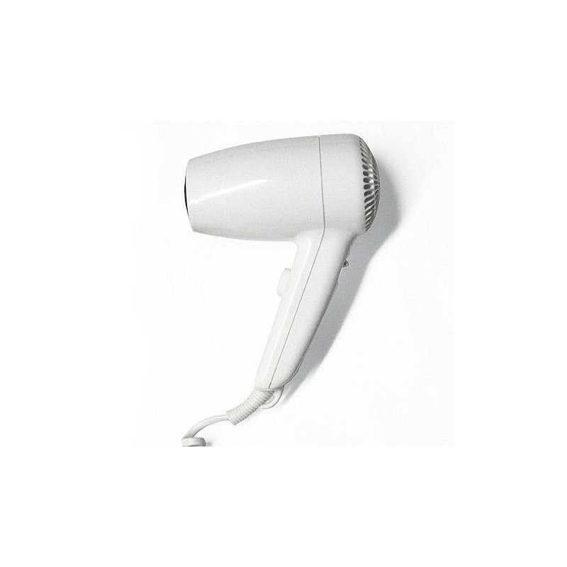 Phone Phon asciugacapelli verticale da parete 1300 watt versione hotel due velocità aria calda - Bianco con base a presa dritta