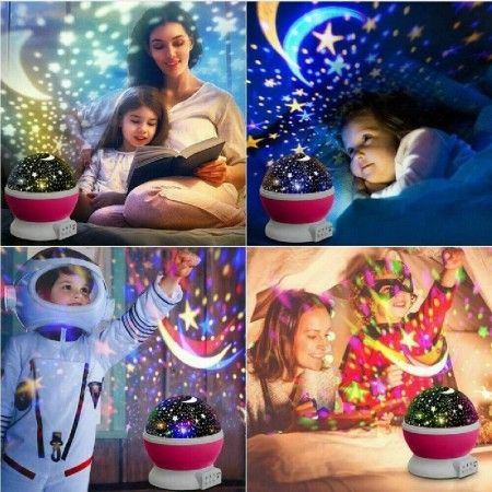 Star master proiettore rotante stelle luci Led notturno effetto stellato lampada rosa