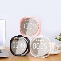 Cassa sveglia orologio digitale bluetooth Q106 bianca display LCD a specchio USB