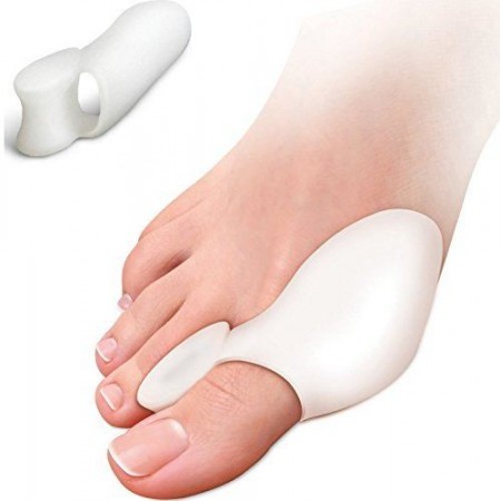Coppia protezione proteggi in gel per alluce valgo con separatore punte o calza salva tallone punta per cura del piede