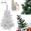 ALBERO NATALE XMAS FESTA SANTO BABBO NATALE RAMI VERDE / BIANCO 60 CM