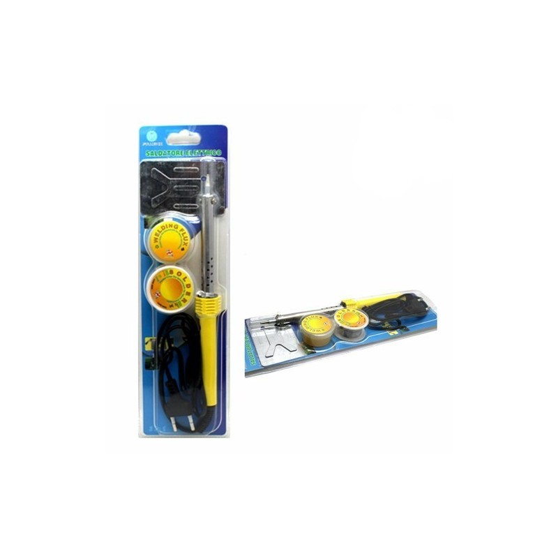 SALDATORE ELETTRICO 60W CON FILO STAGNO E PASTA COMPRESI NELLA CONFEZIONE
