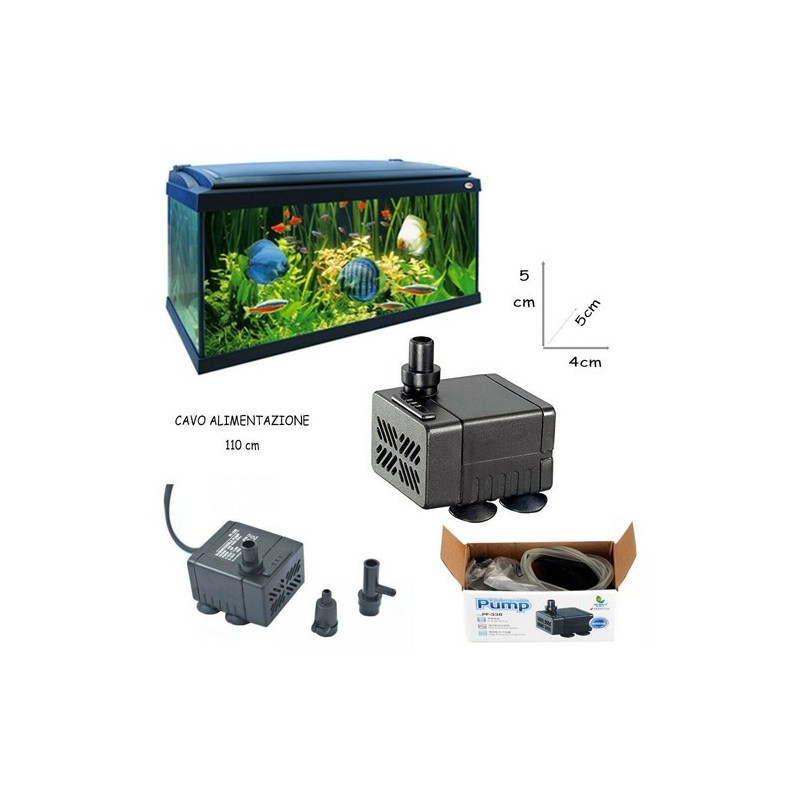 POMPA SOMMERSA PER ACQUARIO 300L/H 5W RICICLO ACQUA SILENZIOSA