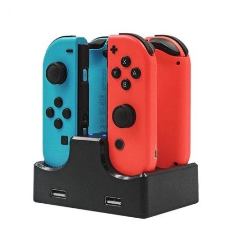 Supporto carica 2 controller Nintendo Switch Joy-Con USB caricatore controller