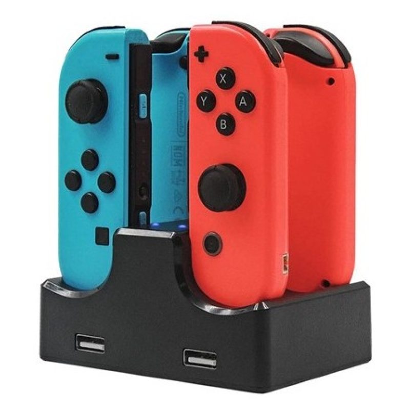 Generico Supporto carica 2 controller Nintendo Switch Joy-Con USB c...