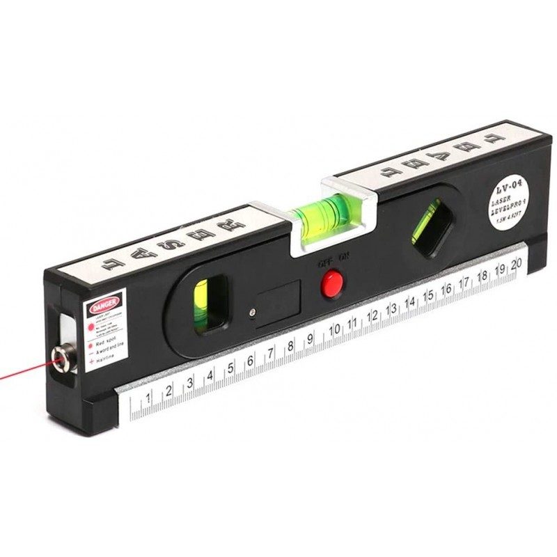 Generico Livella laser 4 in 1 Orizzonte o verticale Linea incrociat...