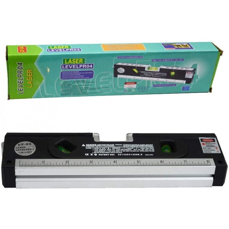 Generico Livella laser 4 in 1 Orizzonte o verticale Linea incrociat...