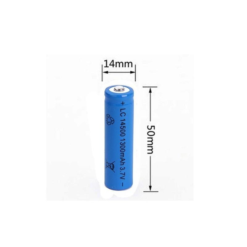 Generico 5x BATTERIA RICARICABILE LC 14500 1300mAh 3.7V batterie ri...
