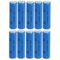 10x BATTERIA RICARICABILE LC 14500 1300mAh 3.7V batterie ricaricabili blu 14x50mm