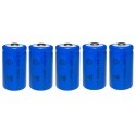 5x BATTERIA RICARICABILE LC 16340 1300mAh 3.7V batterie ricaricabili blu