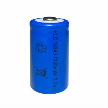 5x BATTERIA RICARICABILE LC 16340 1300mAh 3.7V batterie ricaricabili blu