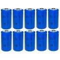 10x BATTERIA RICARICABILE LC 16340 1300mAh 3.7V batterie ricaricabili blu