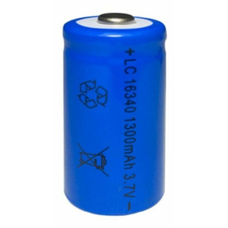 10x BATTERIA RICARICABILE LC 16340 1300mAh 3.7V batterie ricaricabi...