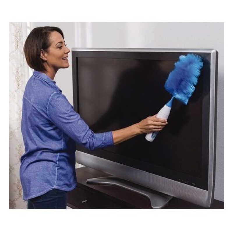 Generico Spazzola piumino togli polvere elettrico Spin Duster con s...