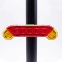 Luce posteriore bicicletta ricaricabile cavo USB QX-W03 bici visibilità ciclismo