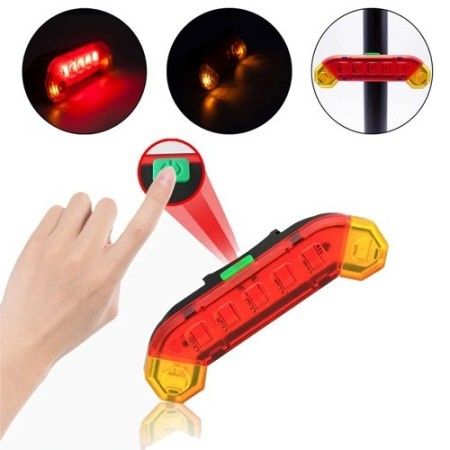 Luce posteriore bicicletta ricaricabile cavo USB QX-W03 bici visibilità ciclismo