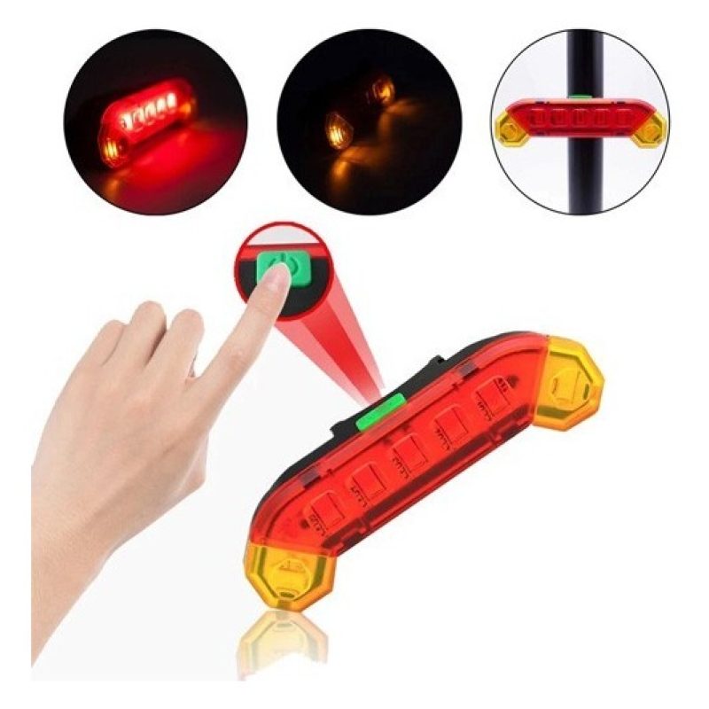 Generico Luce posteriore bicicletta ricaricabile cavo USB QX-W03 bi...
