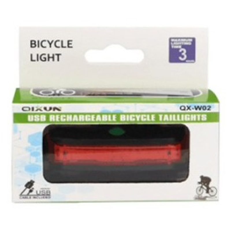 Generico Luce posteriore per bicicletta ricaricabile LED QX-W02 cav...