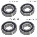 4x Cuscinetti a sfera cuscinetto skateboard modellismo meccanica precisione