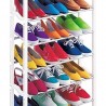 Scarpiera scaffale con 10 ripiani plastica metallo 52 x 24.5 x 139 cm per 30 paia di scarpe