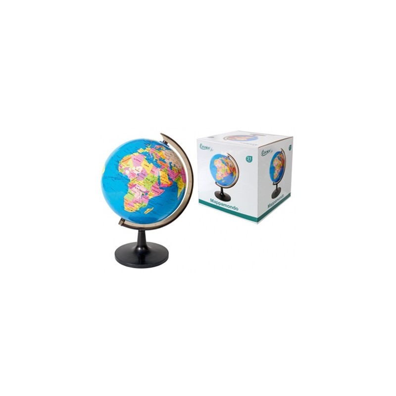 Mappamondo girevole da tavolo 31 Cm didattico supporto globo scuola geografia