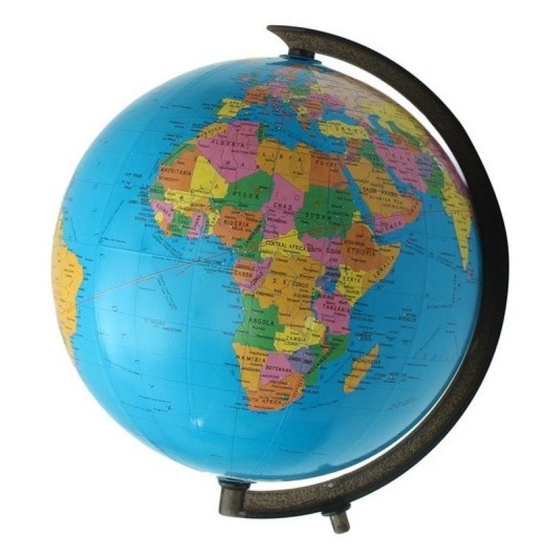 DOBO Mappamondo girevole da tavolo 31 Cm didattico supporto globo s...