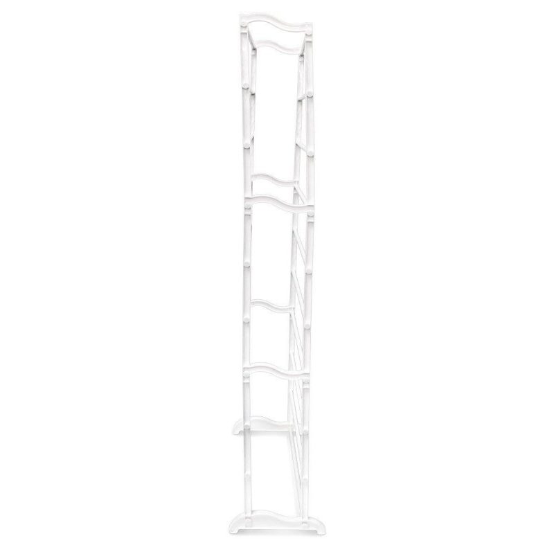 Scarpiera scaffale con 10 ripiani plastica metallo 52 x 24.5 x 139 cm per 30 paia di scarpe