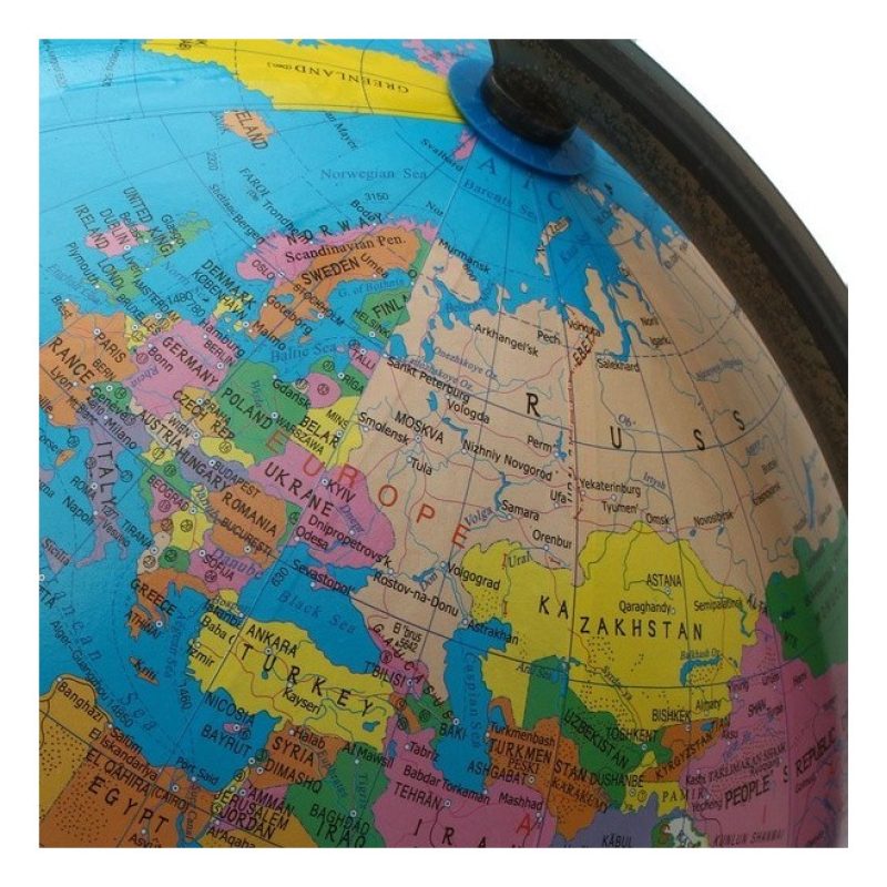 DOBO Mappamondo girevole da tavolo 31 Cm didattico supporto globo s...