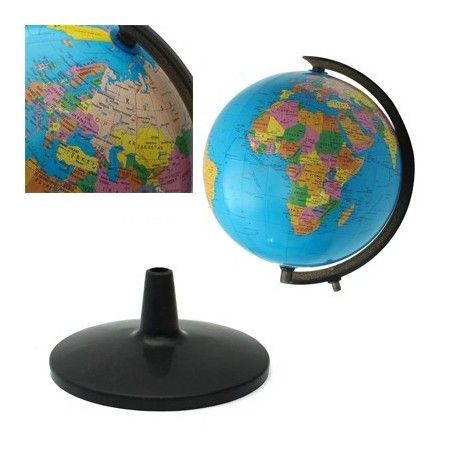 Mappamondo girevole da tavolo 31 Cm didattico supporto globo scuola geografia