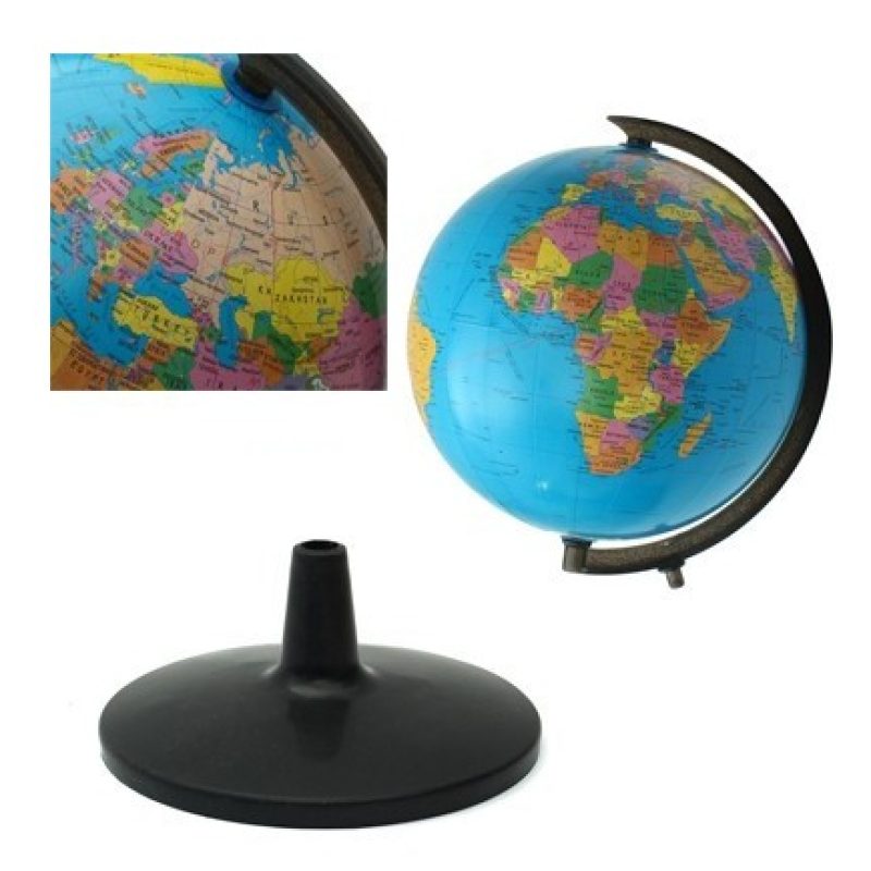DOBO Mappamondo girevole da tavolo 31 Cm didattico supporto globo s...