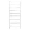 Scarpiera scaffale con 10 ripiani plastica metallo 52 x 24.5 x 139 cm per 30 paia di scarpe