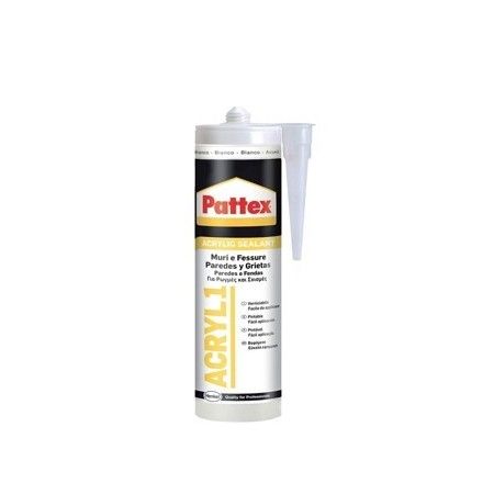 SILICONE SIGILLANTE POLIACRILICO BIANCO 300 Ml SIGILLA CREPE FESSURE LEGNO MURO