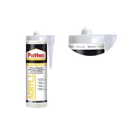 SILICONE SIGILLANTE POLIACRILICO BIANCO 300 Ml SIGILLA CREPE FESSURE LEGNO MURO