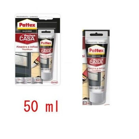 SILICONE NEUTRO PER FINESTRE E INFISSI 50 ML TRASPARENTE SERRAMENTI LEGNO MURO