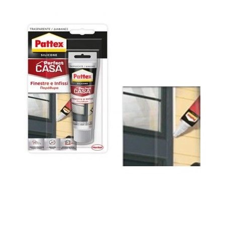 SILICONE NEUTRO PER FINESTRE E INFISSI 50 ML TRASPARENTE SERRAMENTI LEGNO MURO