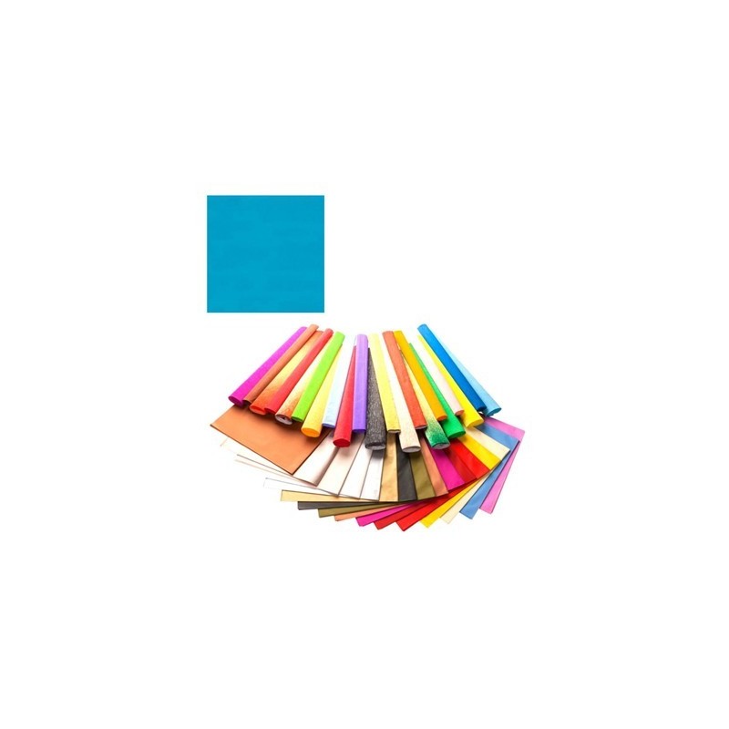 CARTA VELINA 21GR COLORE TURCHESE 24 FOGLI 50x76 CM CARTAMODELLO FOGLIO SARTI DECORA