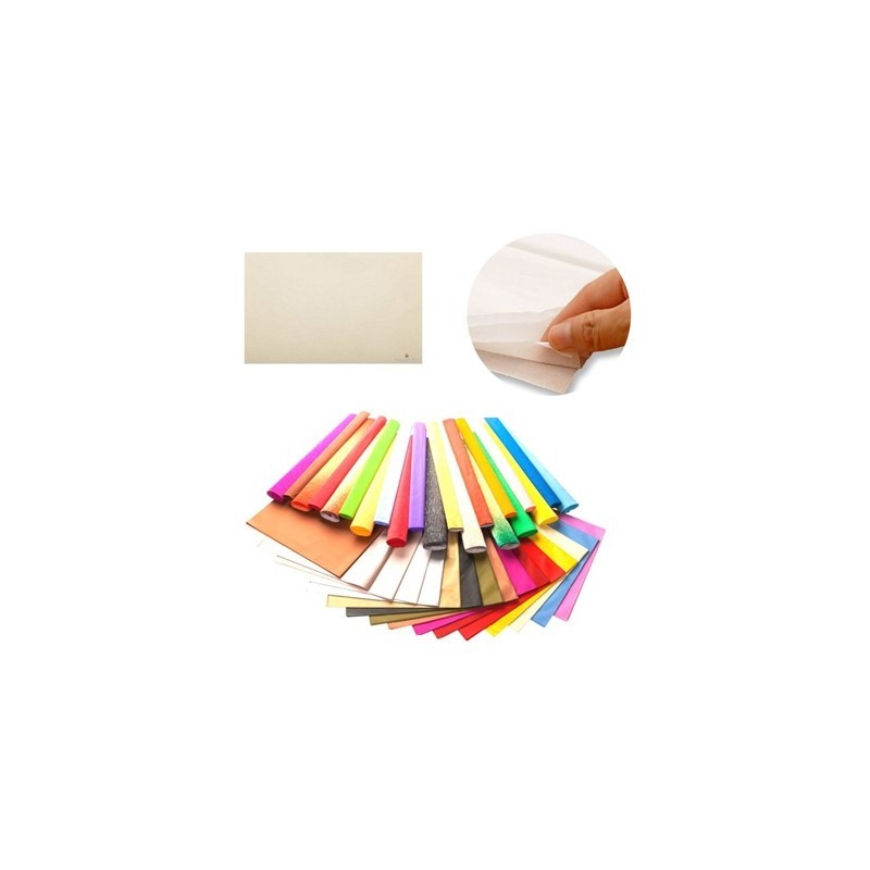 CARTA VELINA 21 GR COLORE BIANCO PANNA 24 FOGLI 50x76 CM FOGLIO CARTAMODELLO