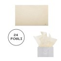 CARTA VELINA 21 GR COLORE BIANCO PANNA 24 FOGLI 50x76 CM FOGLIO CARTAMODELLO