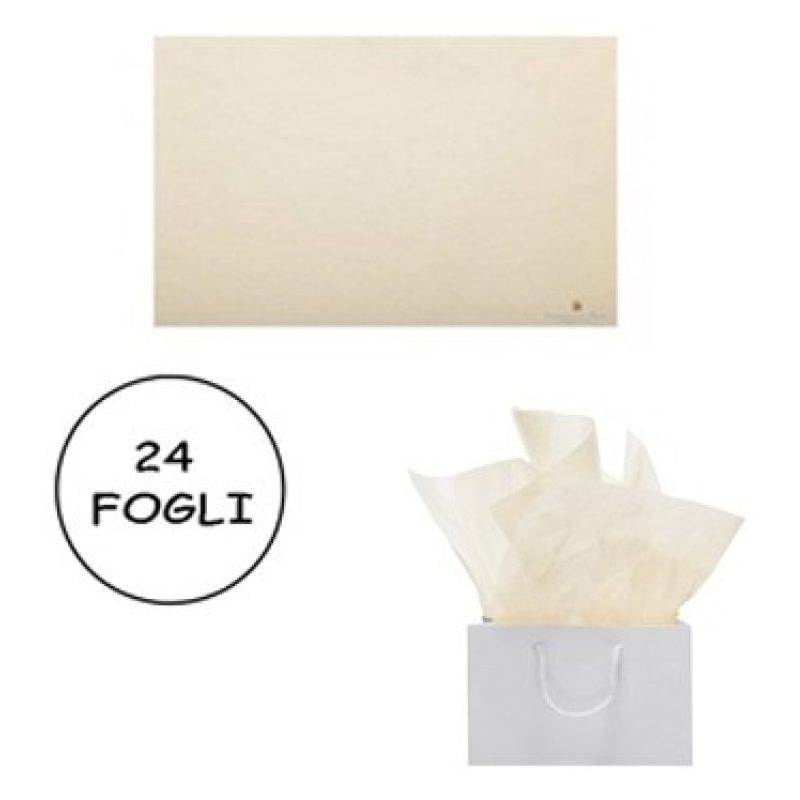 WeHome CARTA VELINA 21 GR COLORE BIANCO PANNA 24 FOGLI 50x76 CM FOG...