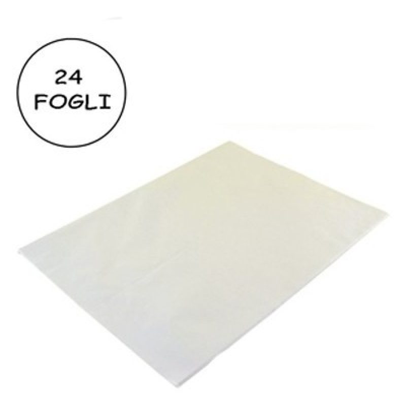 WeHome CARTA VELINA 21GR COLORE BIANCO 24 FOGLI 50x76 CM FOGLIO CAR...