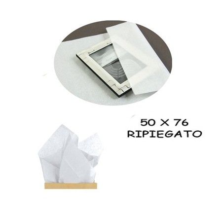 CARTA VELINA 21GR COLORE BIANCO 24 FOGLI 50x76 CM FOGLIO CARTAMODELLO