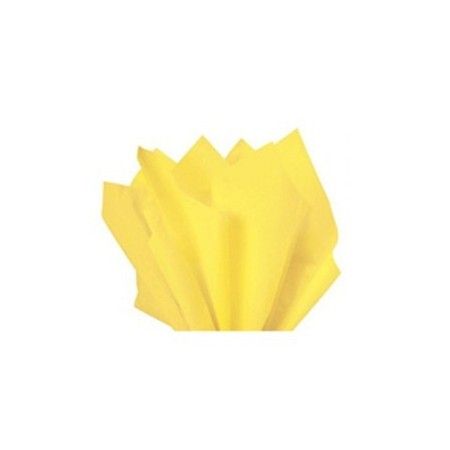 CARTA VELINA 21GR COLORE GIALLO CHIARO 24 FOGLI 50x76 CM FOGLIO CARTAMODELLO