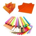 CARTA VELINA 21GR COLORE ARANCIONE 24 FOGLI 50x76 CM FOGLIO CARTAMODELLO
