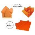 CARTA VELINA 21GR COLORE ARANCIONE 24 FOGLI 50x76 CM FOGLIO CARTAMODELLO