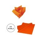CARTA VELINA 21GR COLORE ARANCIONE 24 FOGLI 50x76 CM FOGLIO CARTAMODELLO